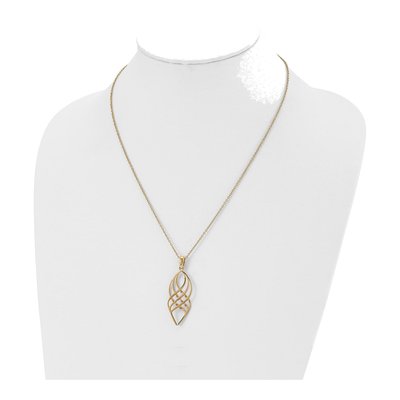Stainless Steel Twisted Pendant Necklace – view 3