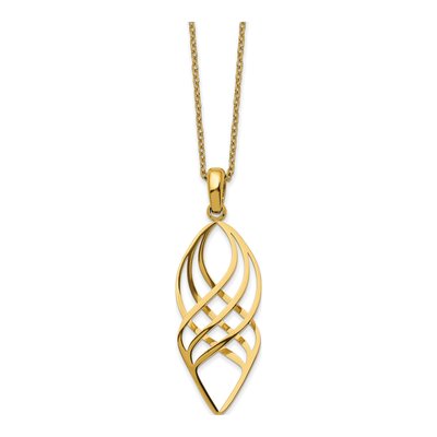 Stainless Steel Twisted Pendant Necklace
