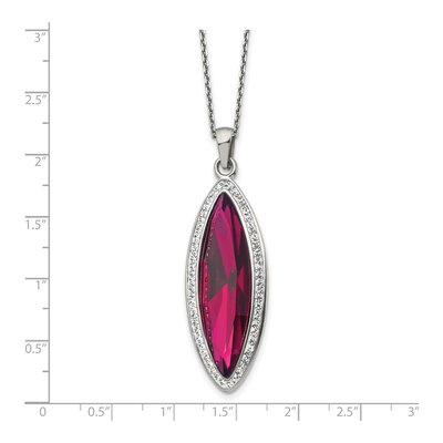Stainless Steel Crystal Pendant Necklace – view 4
