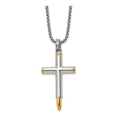 Stainless Steel Bullet Cross Necklace