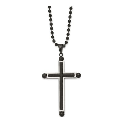 Black Stainless Steel Cross Necklace