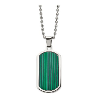 Stainless Steel Dog Tag Pendant Necklace
