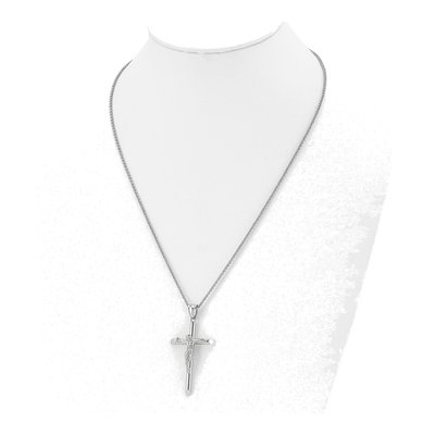 Stainless Steel Crucifix Pendant Necklace – view 3