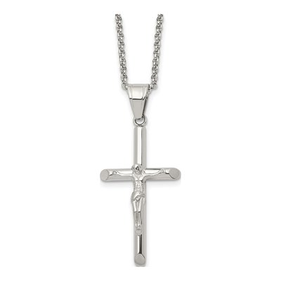 Stainless Steel Crucifix Pendant Necklace