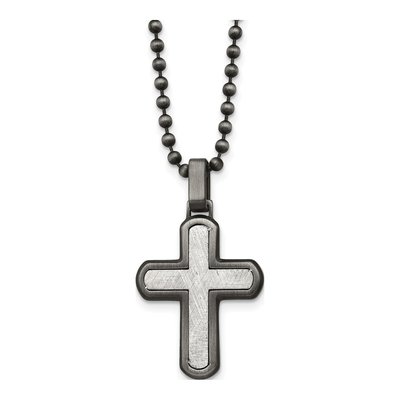 Stainless Steel Cross Ball Necklace