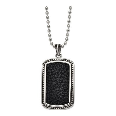 Stainless Steel Dog Tag Pendant Necklace