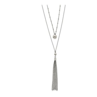 Stainless Steel Two Strand Necklace – view 3