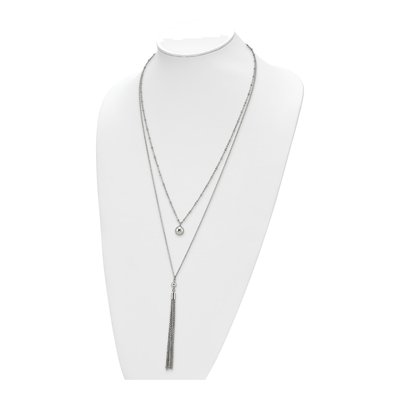Stainless Steel Two Strand Necklace – view 4