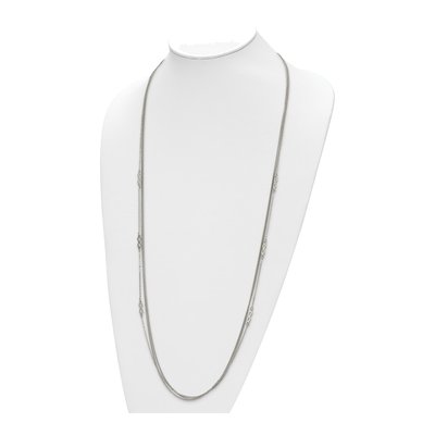Stainless Steel Infinity 3-Strand Curb Necklace – view 4