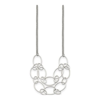 Chisel Stainless Steel Oval Link 19in Necklace – view 3