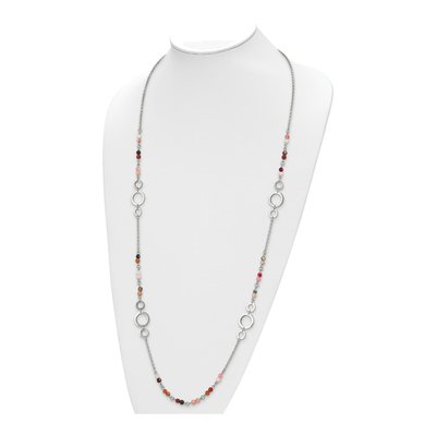 Stainless Steel Agate Multi-Color Necklace – view 4