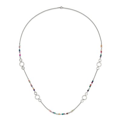 Stainless Steel Agate Multi-Color Necklace – view 5