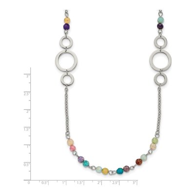 Stainless Steel Agate Multi-Color Necklace – view 6