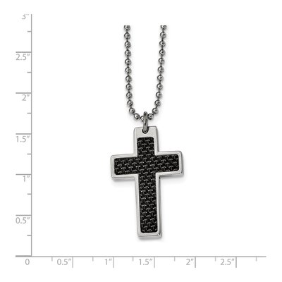 Stainless Steel Cross Pendant Necklace – view 5