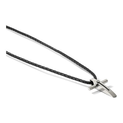 Stainless Steel Blue Cross Necklace – view 7