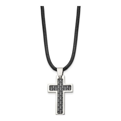 Stainless Steel Cross Pendant Necklace – view 4