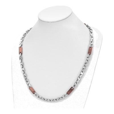 Men's Stainless Steel 7mm Brown IP Open Link Chain – view 5