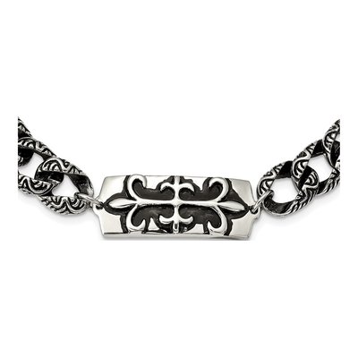 Stainless Steel Fleur de Lis Necklace – view 4