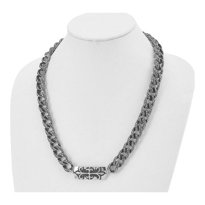 Stainless Steel Fleur de Lis Necklace – view 5