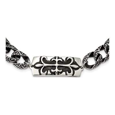 Stainless Steel Fleur de Lis Necklace