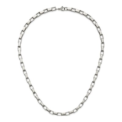 Men's Stainless Steel 6mm Square Rolo Chain – view 8