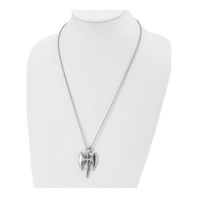 Stainless Steel Gothic Cross Pendant Necklace – view 4