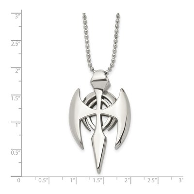 Stainless Steel Gothic Cross Pendant Necklace – view 5
