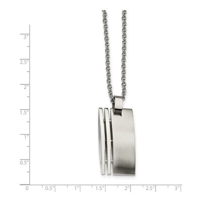 Stainless Steel On Cable Pendant Necklace – view 4
