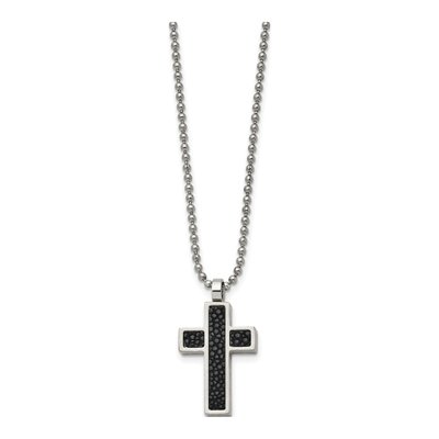 Stainless Steel Stingray Cross Pendant Necklace – view 4