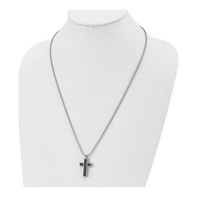 Stainless Steel Stingray Cross Pendant Necklace – view 5