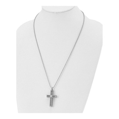 Stainless Steel Cross Pendant Necklace – view 5