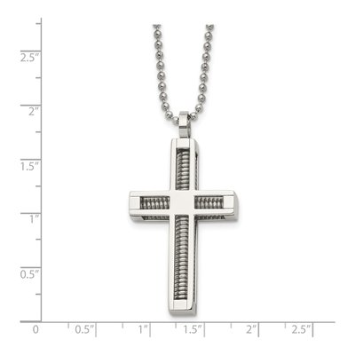 Stainless Steel Cross Pendant Necklace – view 6