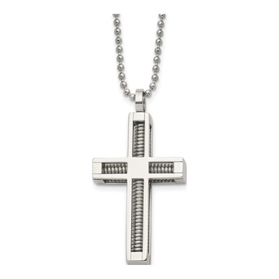 Stainless Steel Cross Pendant Necklace