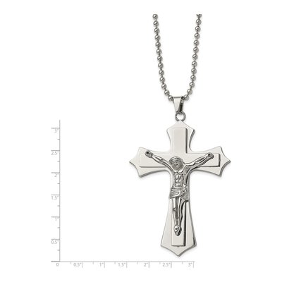 Stainless Steel Crucifix Pendant Necklace – view 4