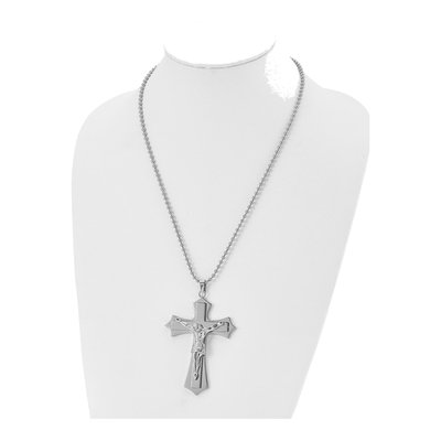 Stainless Steel Crucifix Pendant Necklace – view 5