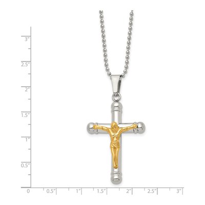 Stainless Steel Crucifix Pendant Necklace – view 3