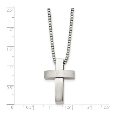 Stainless Steel Cross Pendant Necklace – view 7