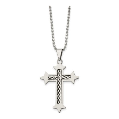 Stainless Steel Cross Pendant Necklace – view 4