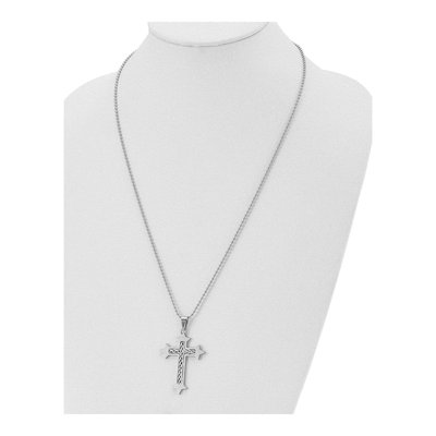 Stainless Steel Cross Pendant Necklace – view 5