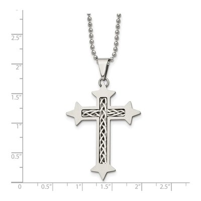 Stainless Steel Cross Pendant Necklace – view 6