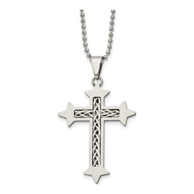 Stainless Steel Cross Pendant Necklace