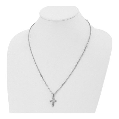 Stainless Steel Crystal Cross Pendant Necklace – view 5