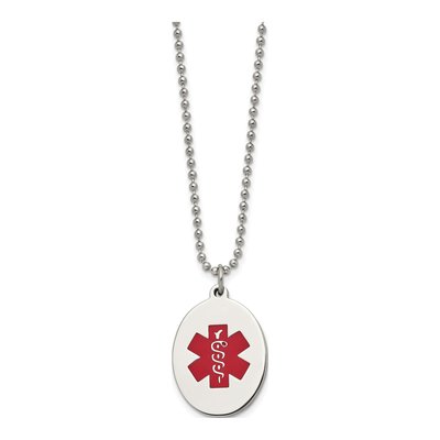 Stainless Steel Medical ID Necklace – view 4
