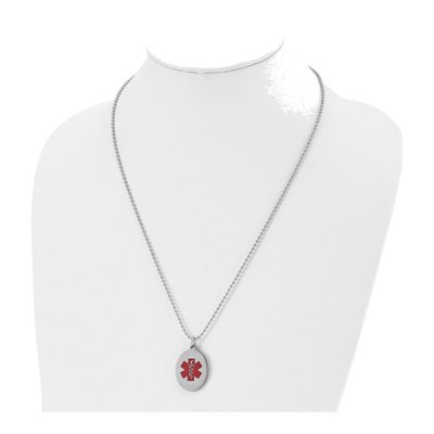 Stainless Steel Medical ID Necklace – view 5