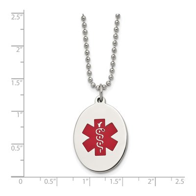 Stainless Steel Medical ID Necklace – view 6