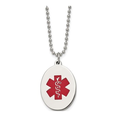 Stainless Steel Medical ID Necklace