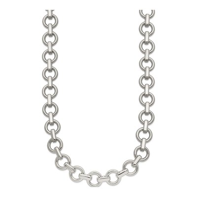 Stainless Steel Circle Link Necklace – view 4