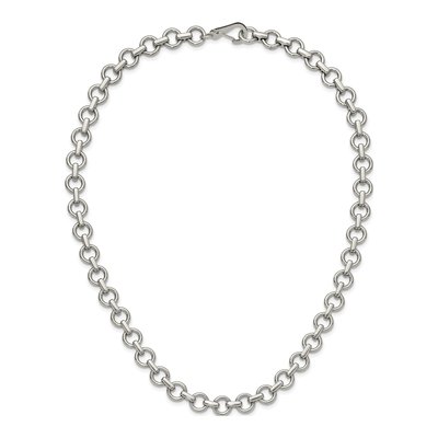 Stainless Steel Circle Link Necklace – view 7