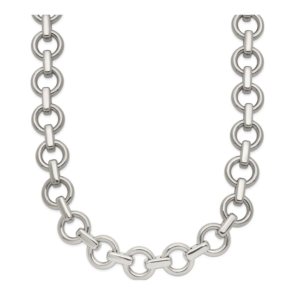 Stainless Steel Circle Link Necklace