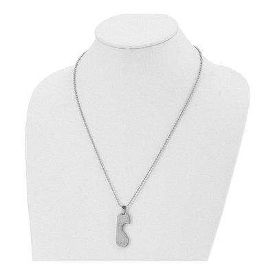 Stainless Steel Rose IP CZ Heart Necklace Set – view 6